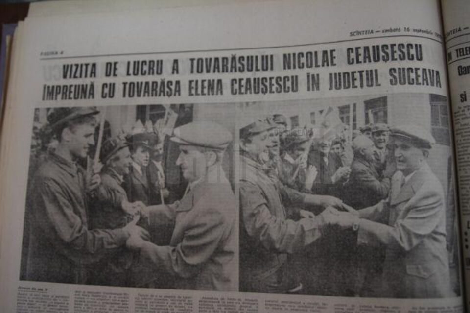 Imagini de la ultima vizită a lui Nicolae Ceaușescu la Suceava