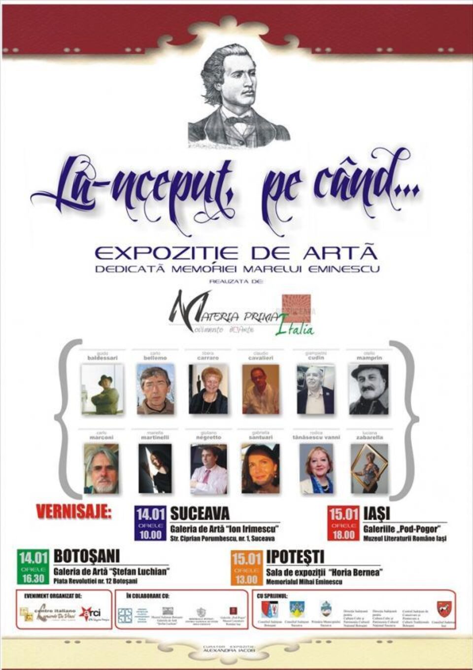 Expoziție dedicată memoriei lui Mihai Eminescu