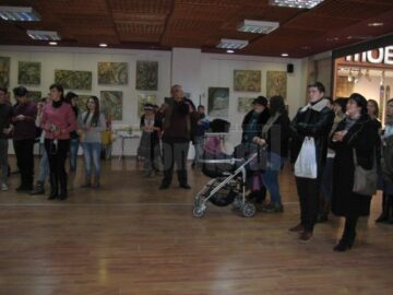 Moment de la vernisajul expoziției