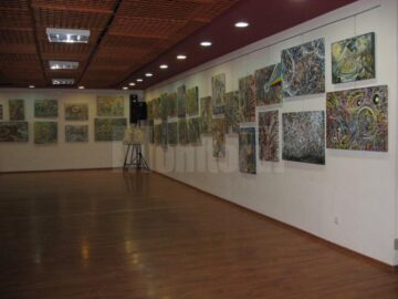 Moment de la vernisajul expoziției