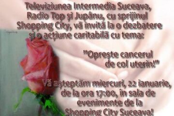 „Oprește cancerul de col uterin!”, acțiune umanitară, astăzi, la Shopping City