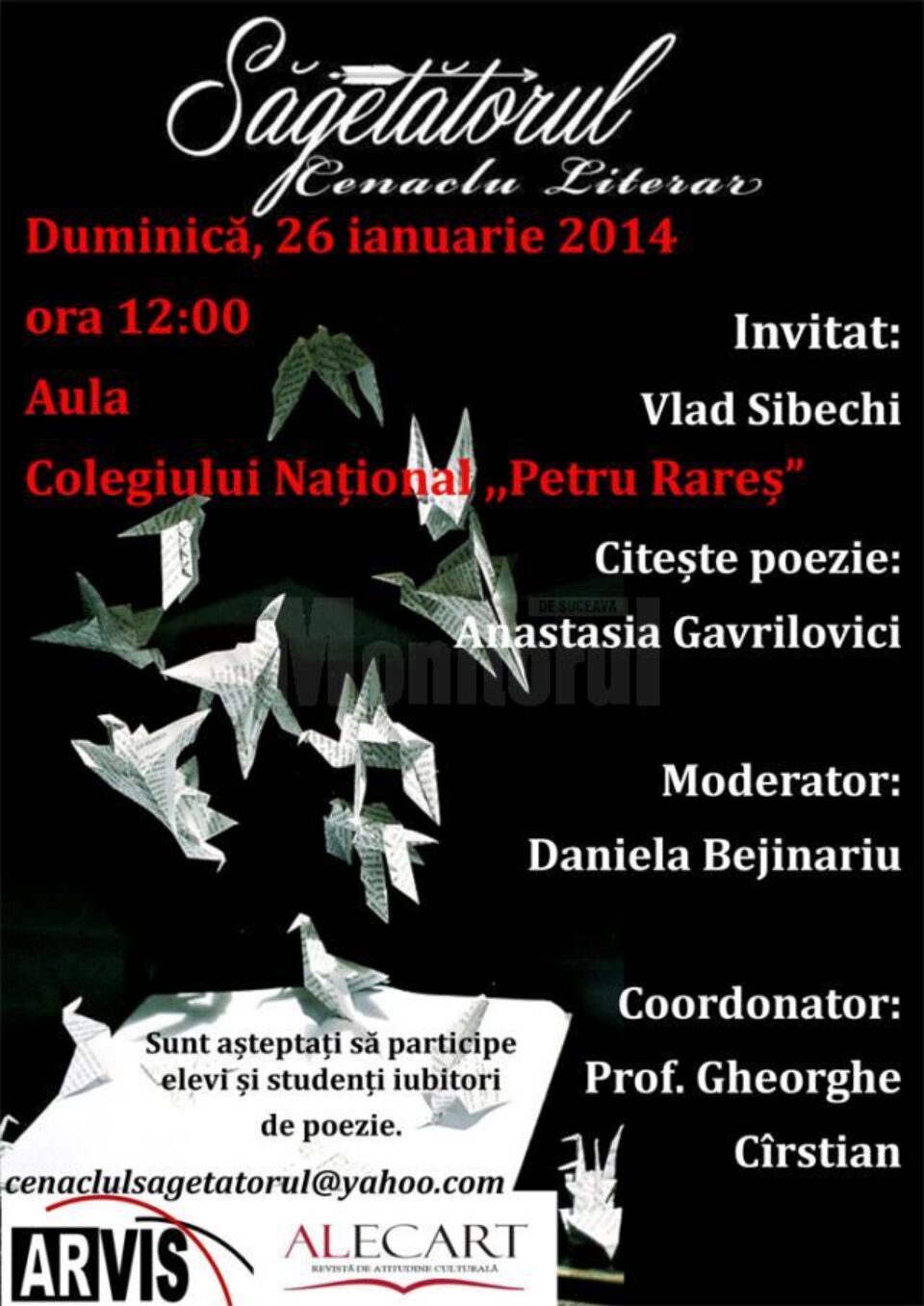 Ședință lunară a Cenaclului literar „Săgetătorul”