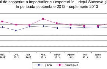 Județul Suceava a înregistrat excedent comercial în 2013