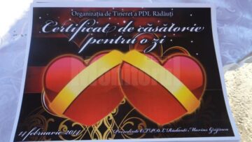 O sută de îndrăgostiți s-au căsătorit pentru o zi, în centrul Rădăuțiului