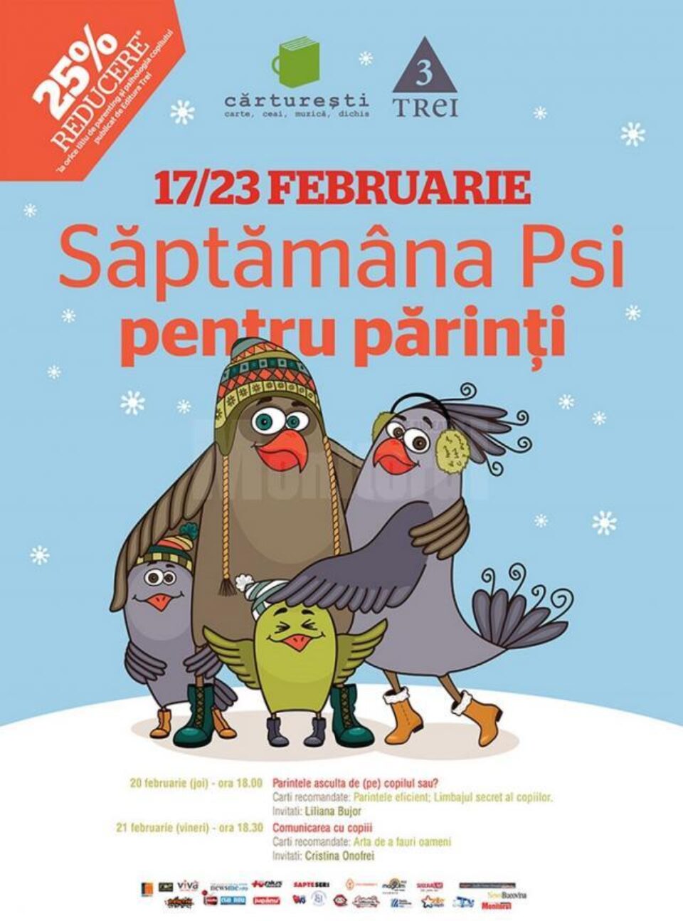 „Săptămâna PSI pentru părinți”, la Librăria Cărturești