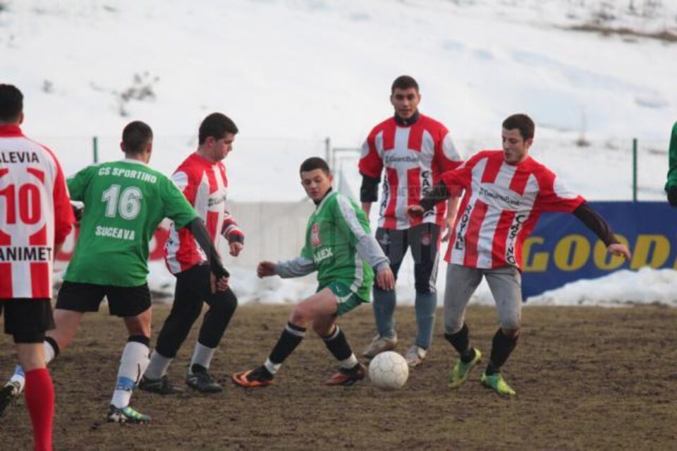 Amicalul dintre Sporting și Șomuz Fălticeni s-a încheiat cu multe goluri