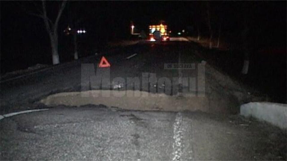 Carosabilul a cedat brusc în zona unui podeț