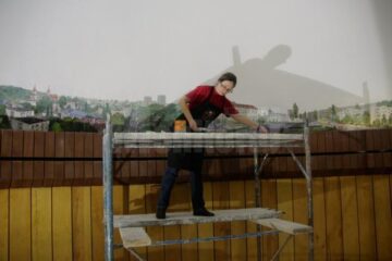 Orizontul orașului Suceava de sub cupola Planetariului