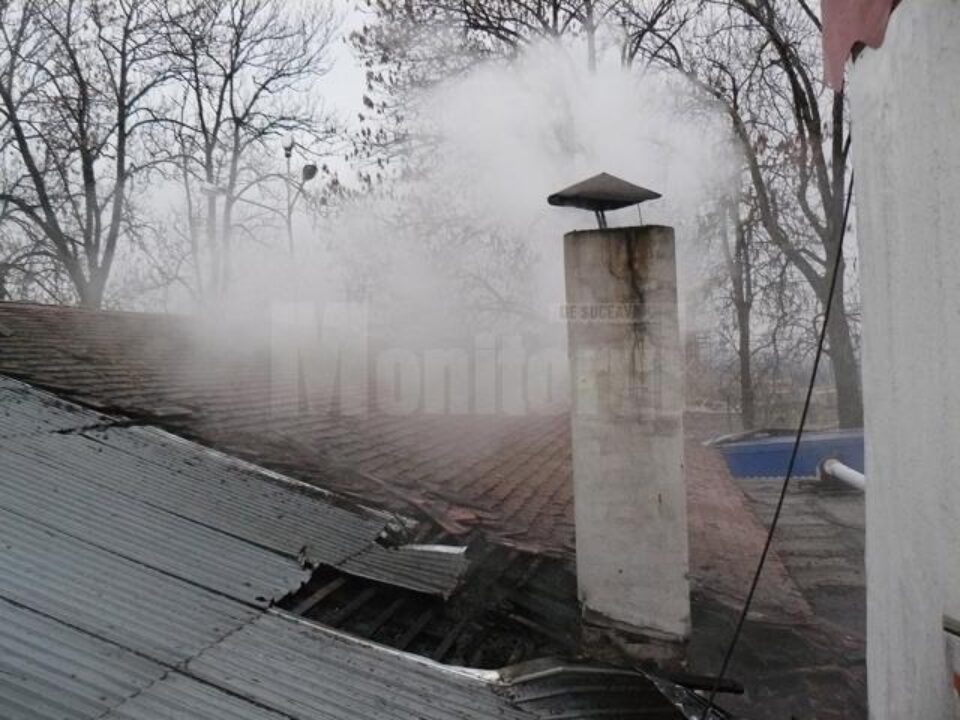Pompierii de la Detașamentul Suceava a reușit să stingă focul înainte de a se extinde