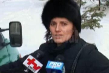 Maria Ciupercă, acum cinci ani, când a venit sa ia de la morgă cadavrul soțului ei