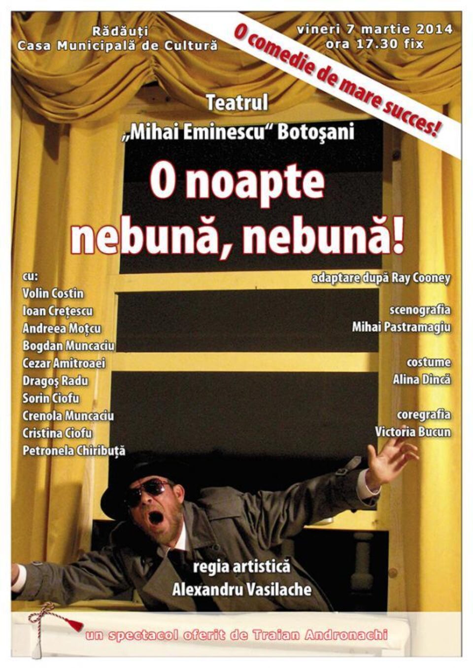 Mărțișor teatral oferit rădăuțenilor de consilierul local Traian Andronachi