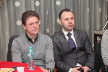 Noul președinte al AJF Suceava, Ciprian Anton alături de candidatul la șefia FRF, Gică Popescu