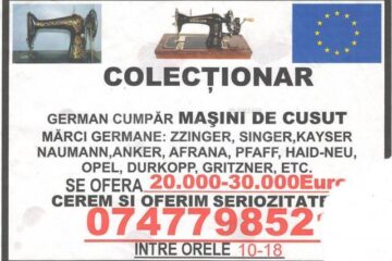 În municipiul Suceava au fost răspândite anunțuri prin care așa-ziși colecționari germani oferă sume enorme de pentru achiziționarea unor mașini de cusut vechi