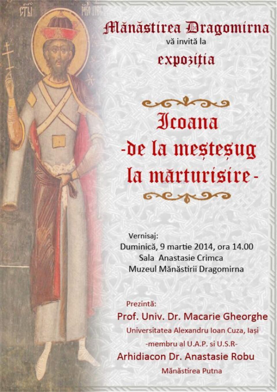 Expoziție de icoane la Mănăstirea Dragomirna