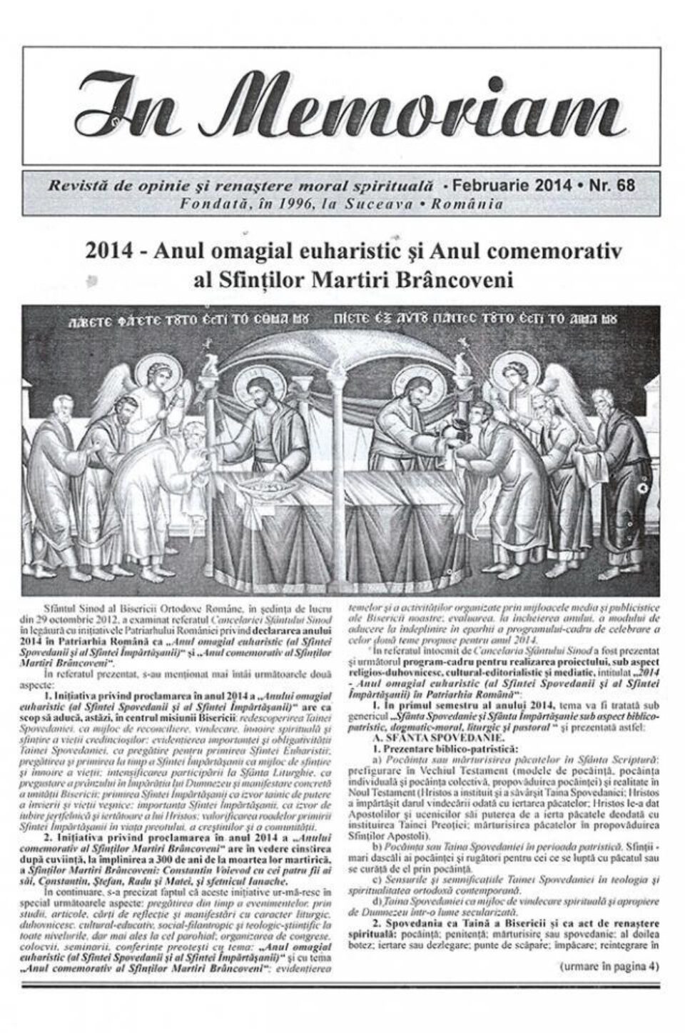 Revista „In Memoriam”