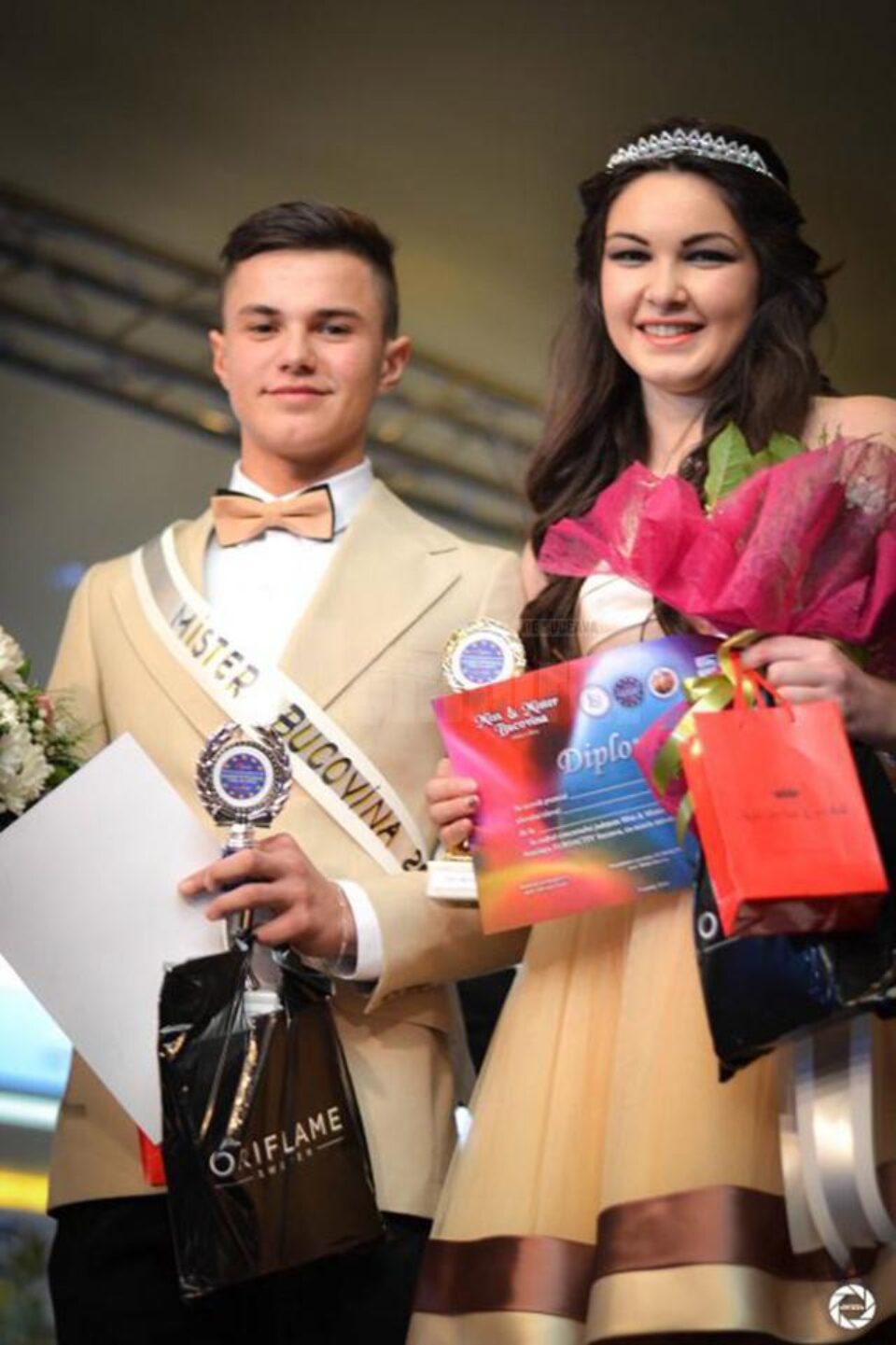 Constantin Gabriel Lupu și Ana Maria Covaliu, câștigătorii concursului județean „Miss & Mister Bucovina”
