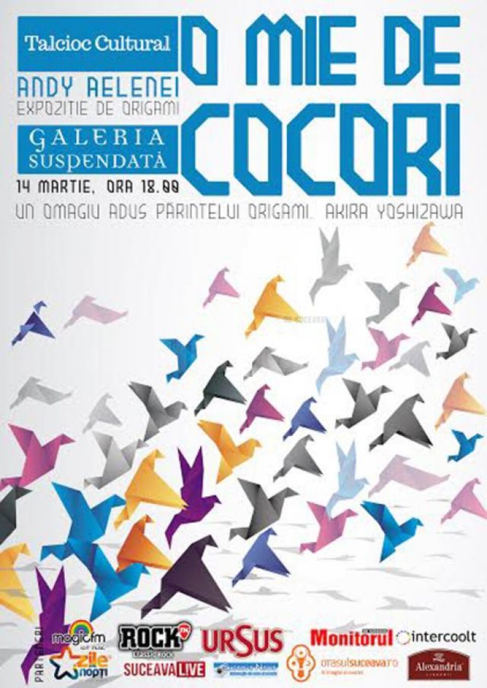 O mie de cocori de hârtie, într-o expoziție inedită la Suceava