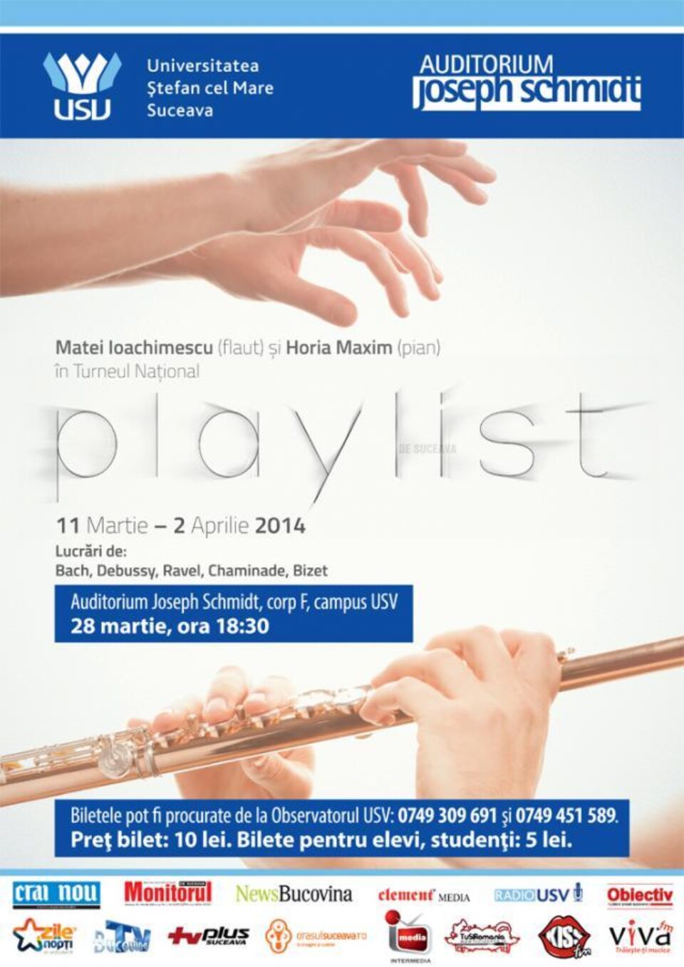 Recital de flaut și pian, la USV