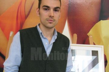 Tânărul artist fălticenean Alexandros Pintilii Karciucas.