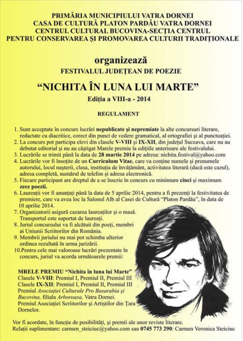 Festivalul Județean de Poezie „Nichita în luna lui Marte”