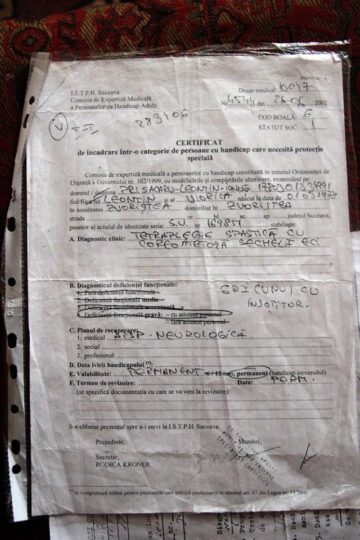 Acte medicale, certificat de handicap