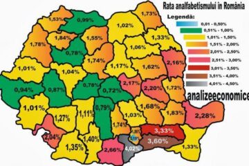 Gradul de analfabetism la nivel național este de 1,36%