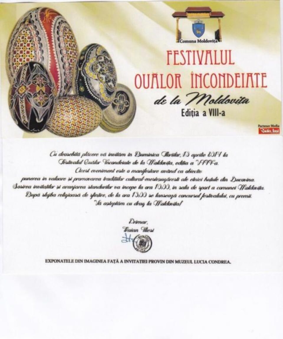 Festivalul Ouălor Încondeiate, ediția a VIII-a, la Moldovița