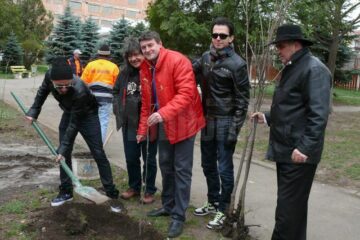 Vedetele au plantat copaci la Fălticeni și Câmpulung Moldovenesc