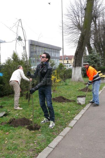 Vedetele au plantat copaci la Fălticeni și Câmpulung Moldovenesc