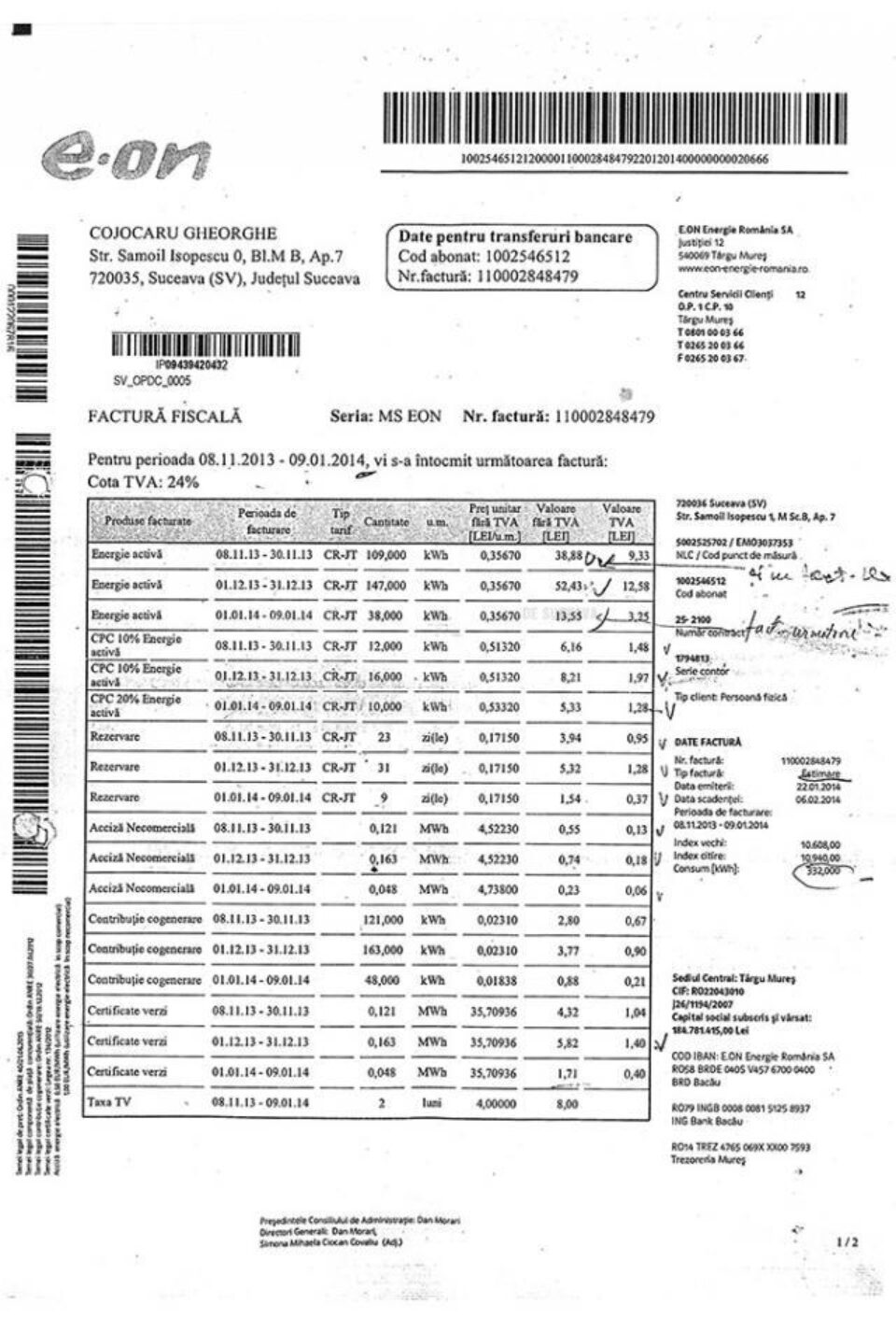 Deși plătise factura integral, un sucevean s-a trezit că are de achitat din nou o parte din sume Deși plătise factura integral, un sucevean s-a trezit că are de achitat din nou o parte din sume