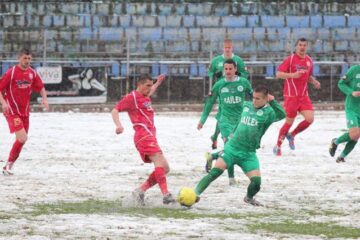 Meciul de ieri de pe Areni s-a disputat în condiții hibernale