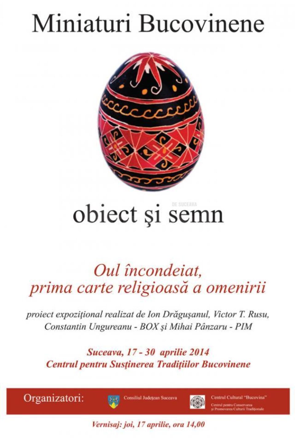 Expoziția „Oul încondeiat, prima carte religioasă a omenirii”