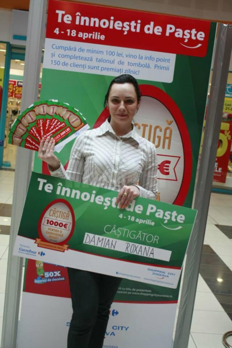 Roxana Damian, câștigătoarea concursului „Te înnoiești de Paște, la SCS”
