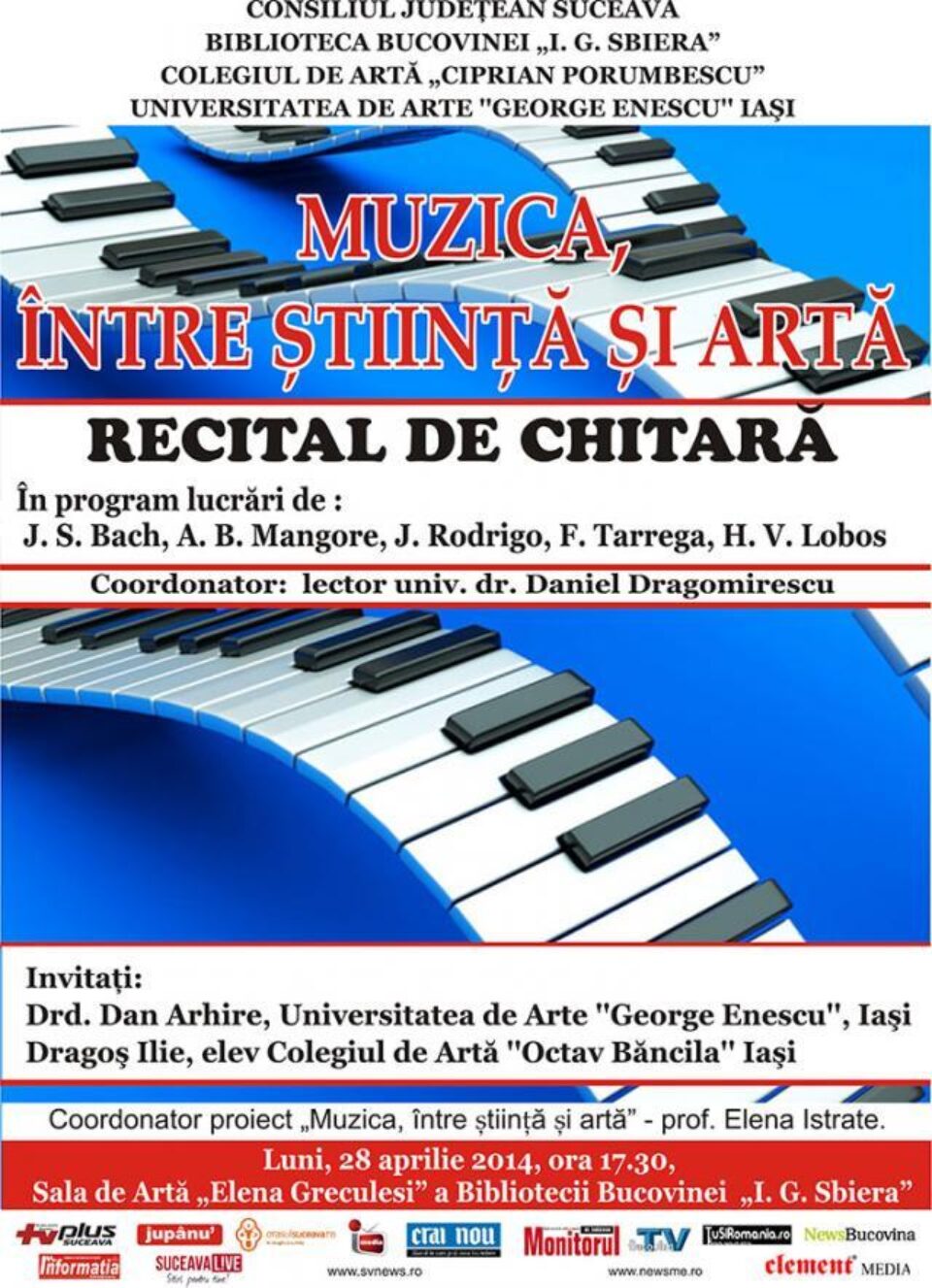 Recital de chitară, la Biblioteca Bucovinei „I.G. Sbiera”