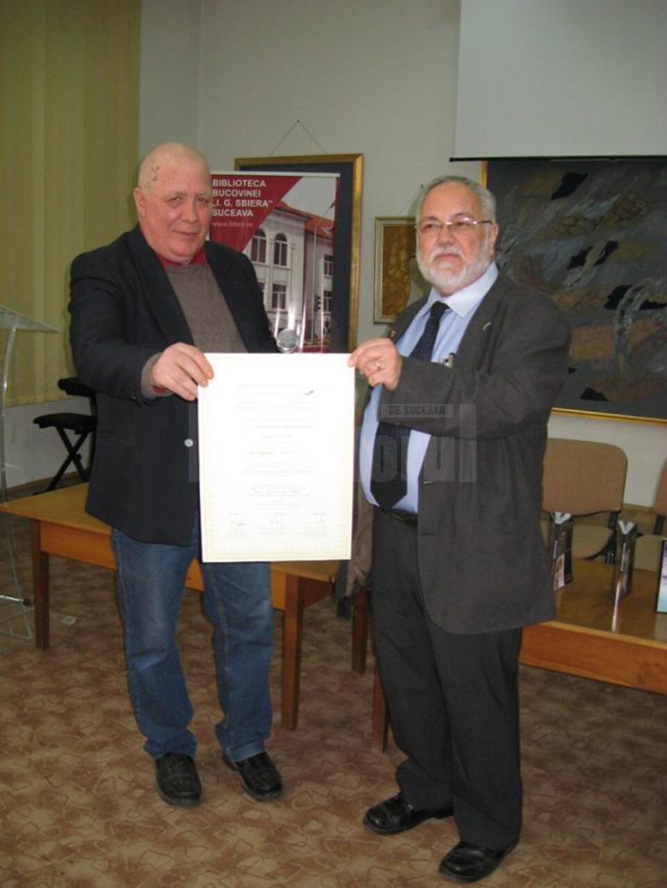 Ion Drăgușanul și Menachem M. Falek