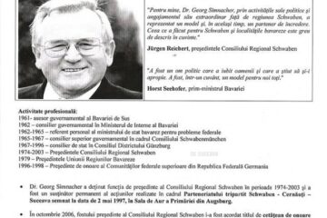 Necrologul pentru dr. Georg Simnacher pregătit de CJ Suceava