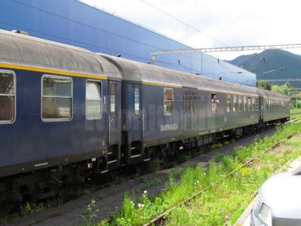 Trenul turistic, în Gara Câmpulung Est