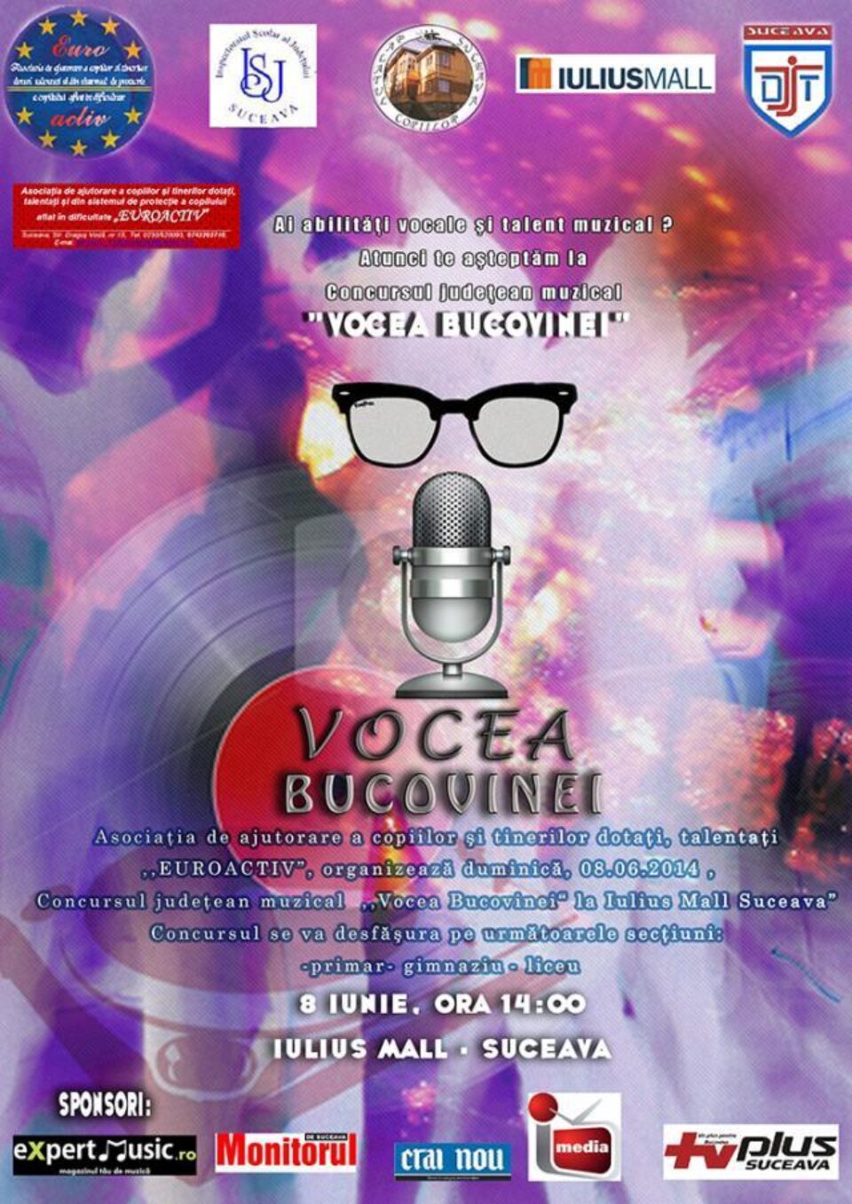 Concursul județean de muzică ușoară „Vocea Bucovinei”, duminică, la Iulius Mall