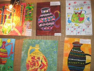Parte din lucrările premiate la Expoziția-concurs „Vis de copil în casa bunicilor”
