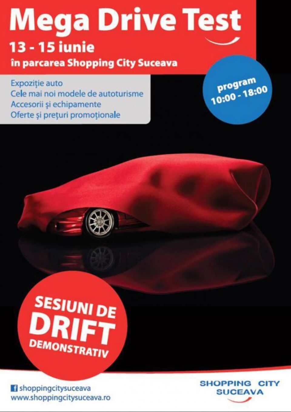 Expoziție auto și sesiuni de Drift demonstrativ, la Shopping City Suceava