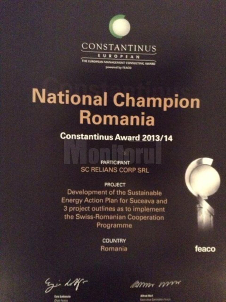Premiu obținut de un proiect al Primăriei Suceava, la Madrid