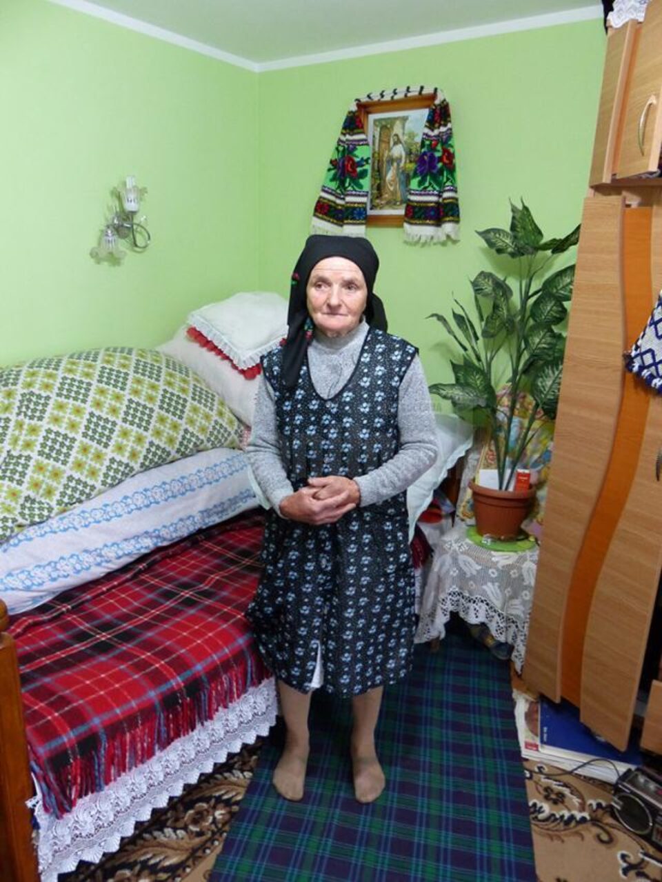 Maria Cociorvan, ieri, în casa ei de la Iaslovăț