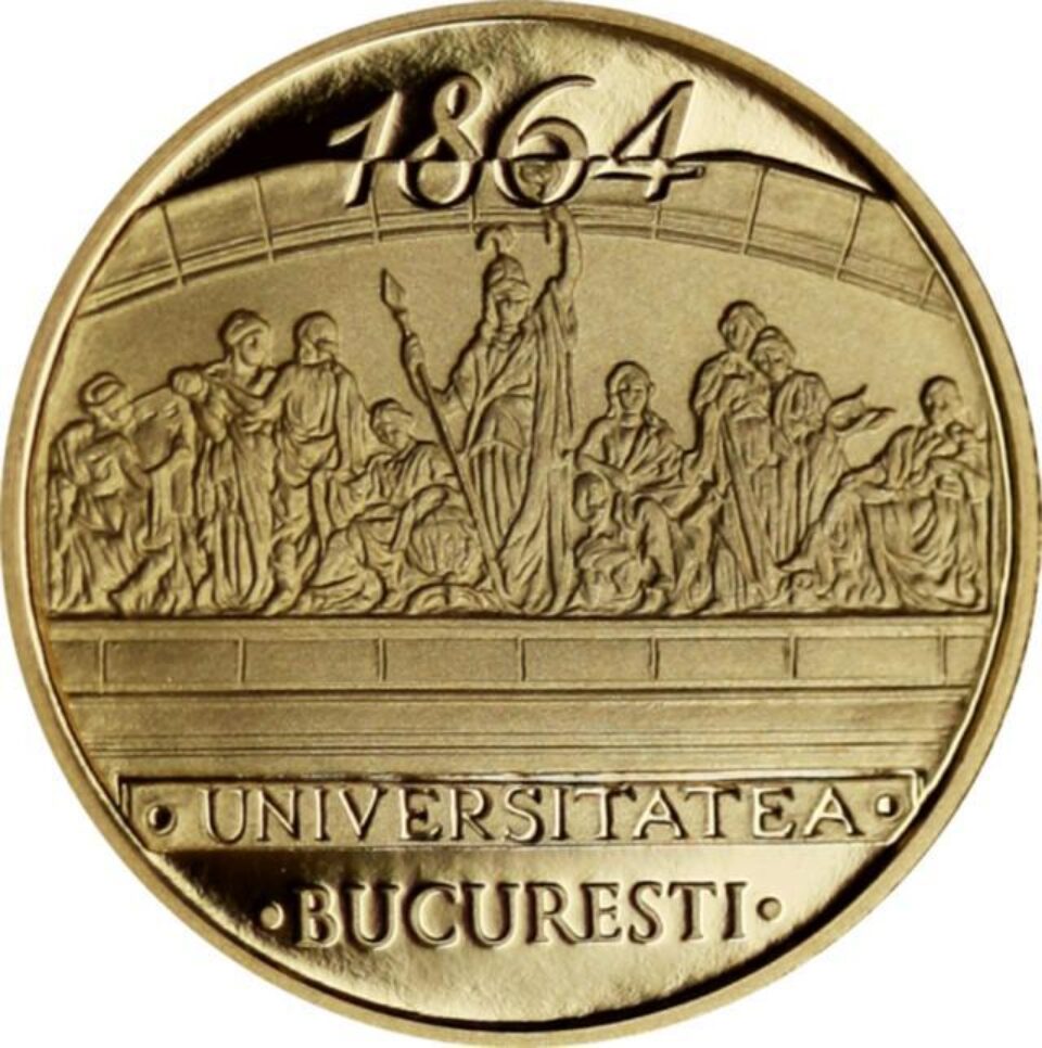 Emisiunea numismatică „150 de ani de la înființarea Universității din București”
