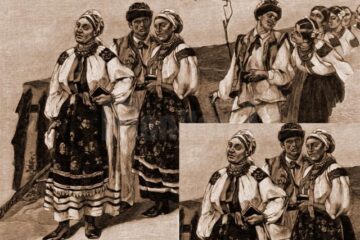 Slovaci din Poiana Mărului – desen de Julius Zalaty Zuber (1867-1918)