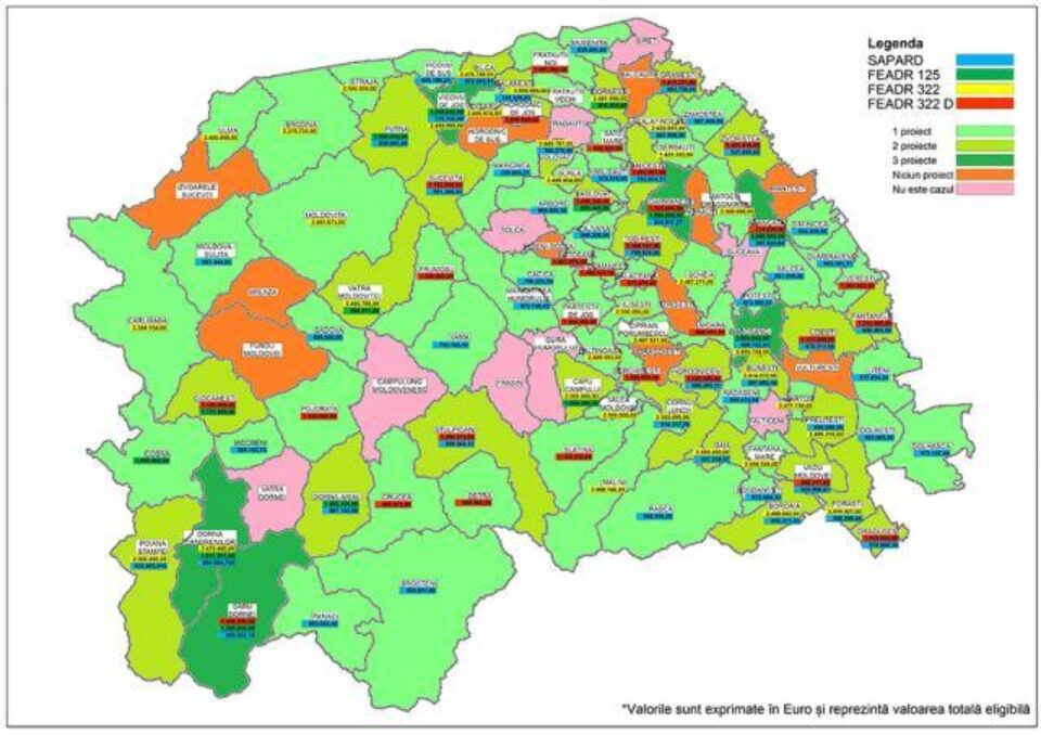 11 comune din județ nu au reușit să obțină nici un euro din fondurile europene pentru renovarea și dezvoltarea satelor