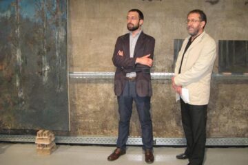 Artistul plastic Mircea Teleagă și arh. Constantin Gorcea