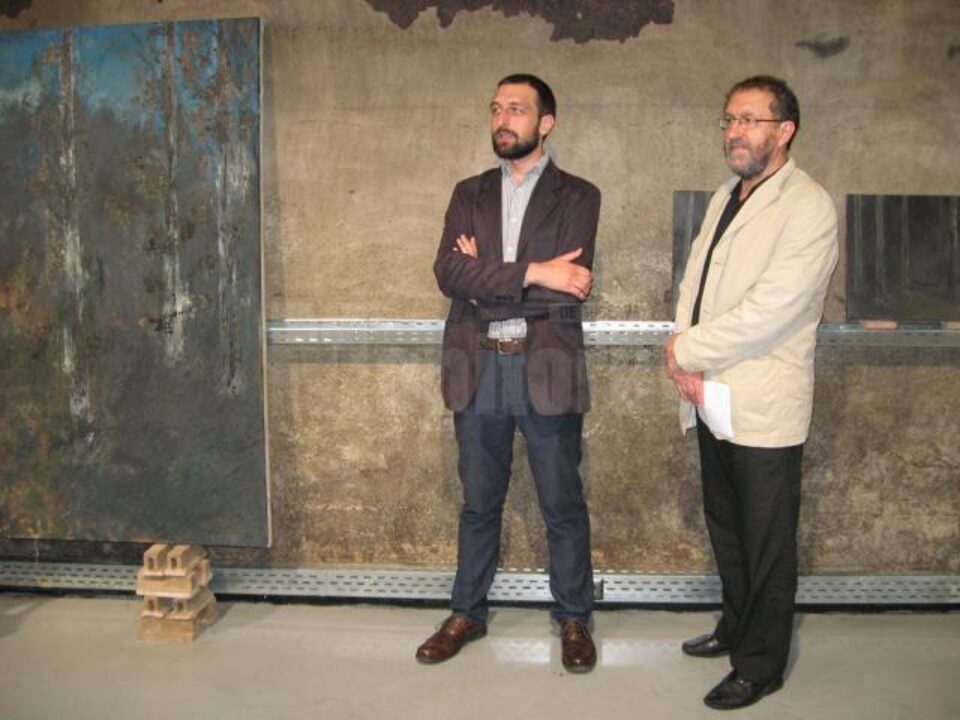 Artistul plastic Mircea Teleagă și arh. Constantin Gorcea