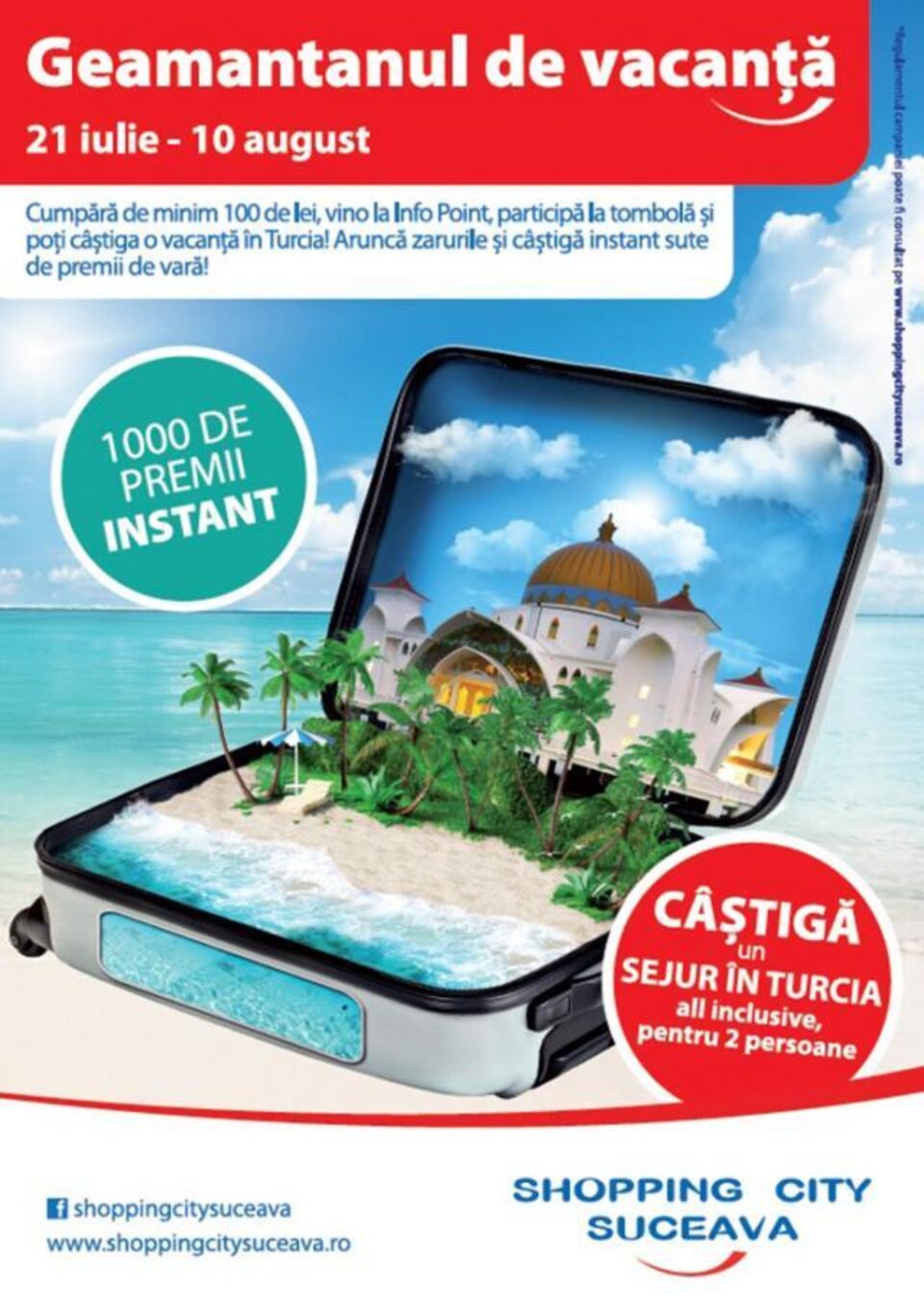 Sejur de vis în Turcia, oferit de Shopping City