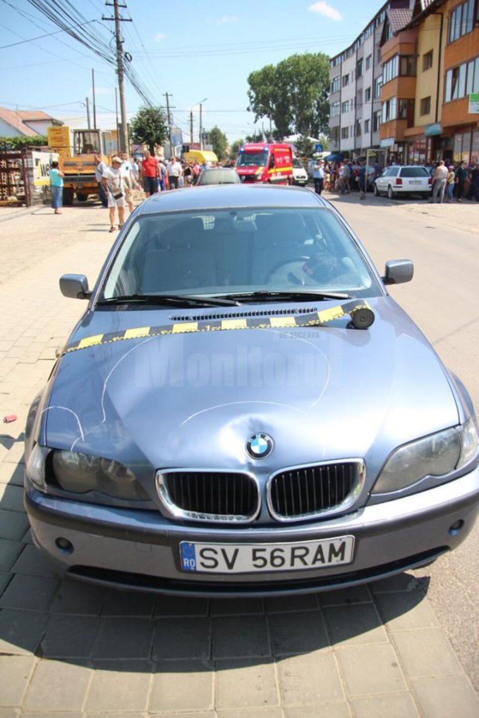 Mașina implicată în accident
