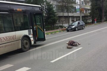 Accidentul s-a petrecut sâmbătă, pe trecerea de pietoni din apropierea Palatului de Justiție Foto: Alexandru Budeanu